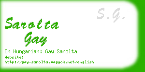 sarolta gay business card